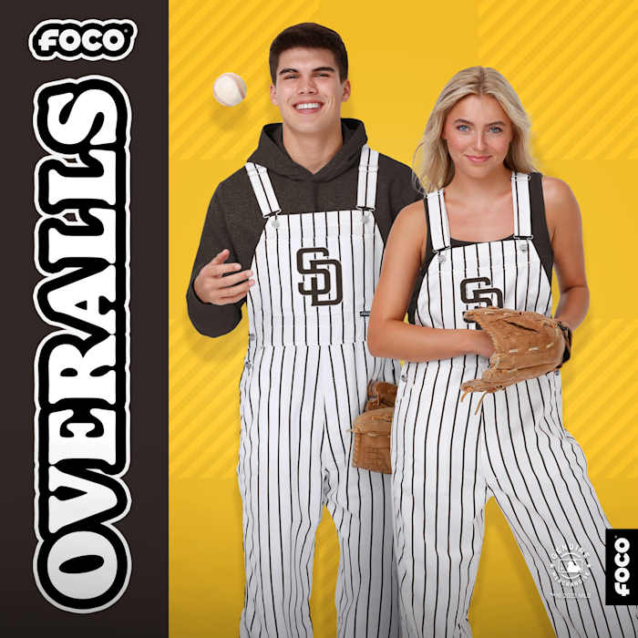 San Diego Padres Pinstripe Bib Overalls - $70